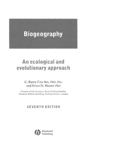 Biogeography: An Ecological and Evolutionary Approach