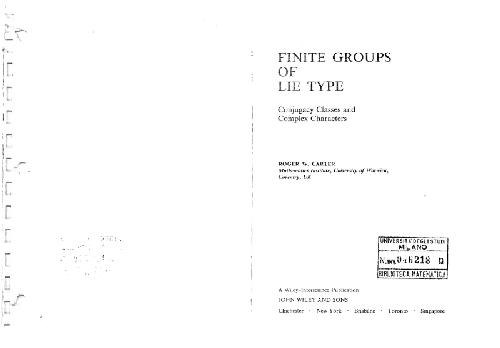 Finite groups of Lie type: conjugacy classes and complex characters