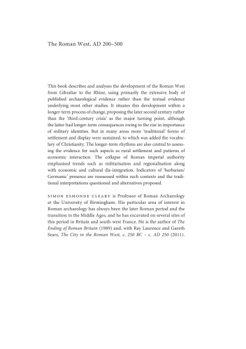 The Roman West, AD 200-500: An Archaeological Study
