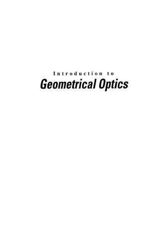 Introduction to geometrical optics