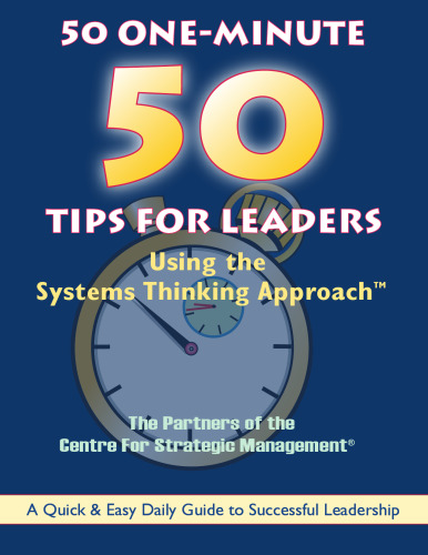 Strategic Thinking for Leaders, The Systems Thinking Approach