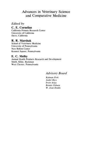 Domestic Animal Cytogenetics: Advances in Veterinary Science and Comparative Medicine