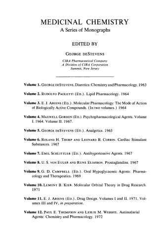 Antimalarial Agents: Chemistry and Pharmacology