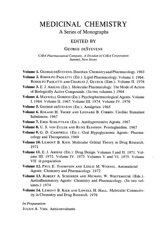 Molecular Connectivity in Chemistry and Drug Research
