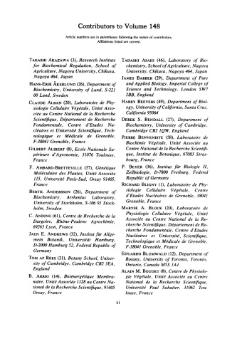 Plant Cell Membranes