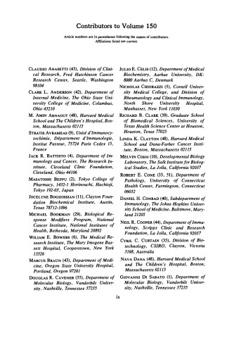 Immunochemical Techniques Part K: In Vitro Models of B and T Cell Functions and Lymphoid Cell Receptors