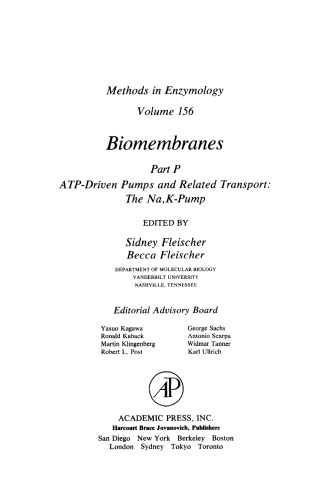 Biomembranes Part P: ATP-Driven Pumps and Related Transport: The Na,K-Pump