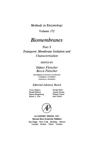Biomembranes Part S