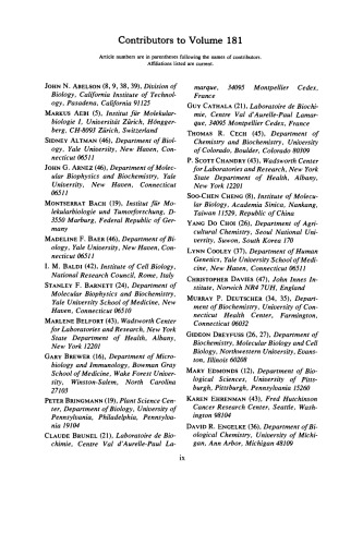 RNA Processing Part B: Specific Methods