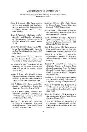Protein Sensors and Reactive Oxygen Species - Part A: Selenoproteins and Thioredoxin
