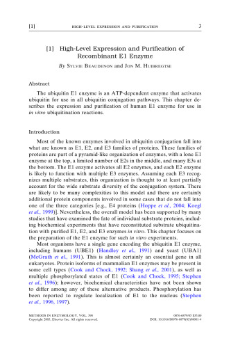 Ubiquitin and Protein Degradation, Part A