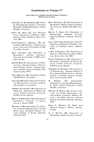 Detoxication and Drug Metabolism: Conjugation and Related Systems