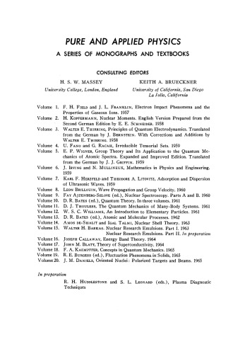 The Quantum Mechanics of Many-Body Systems