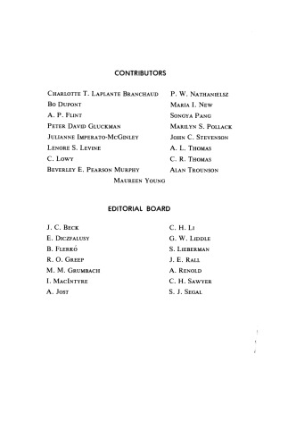 Fetal Endocrinology and Metabolism