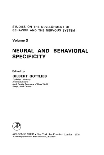 Neural and Behavioral Specificity