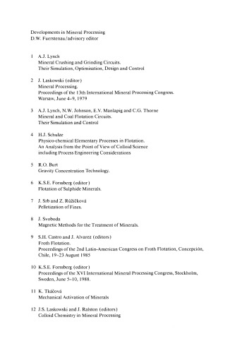 Colloid Chemistry in Mineral Processing