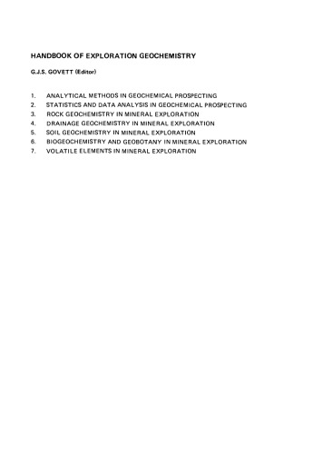 Analytical Methods in Geochemical Prospecting