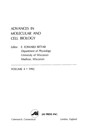Advances in Molecular and Cell Biology