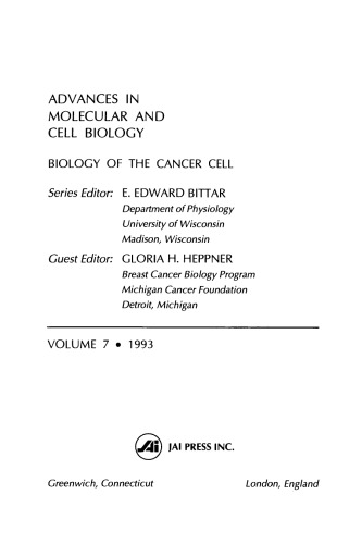 Biology of the Cancer Cell