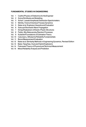 Reliability Analysis and Prediction: A Methodology Oriented Treatment