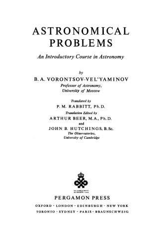 Astronomical Problems. An Introductory Course in Astronomy