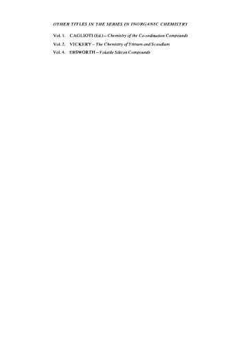 An Introduction to Co-ordination Chemistry