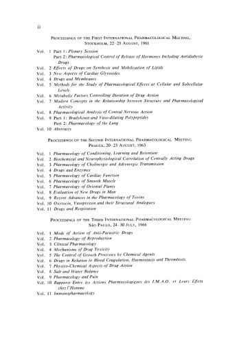Immunopharmacology. Proceedings of The Third International Pharmacological Meeting July 24–30, 1966