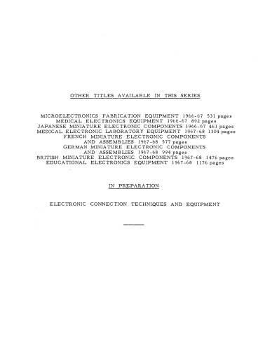 Anglo–American Microelectronics Data 1968–69. Manufacturers R–Z