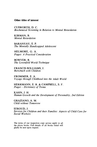 A Students' Guide to Piaget