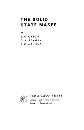 The Solid State Maser