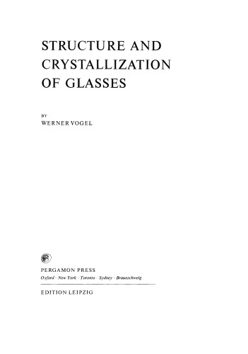 Structure and Crystallization of Glasses