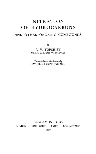 Nitration of Hydrocarbons and Other Organic Compounds