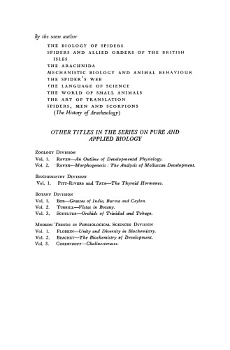 Instinctive Living. A Study of Invertebrate Behaviour