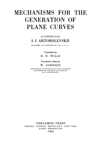 Mechanisms for the Generation of Plane Curves
