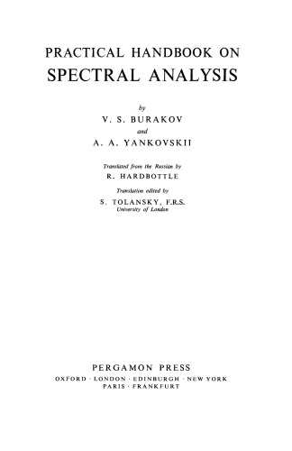 Practical Handbook on Spectral Analysis