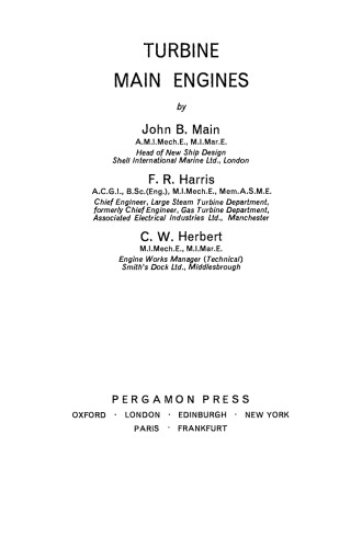 Turbine Main Engines