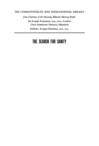 The Search for Sanity