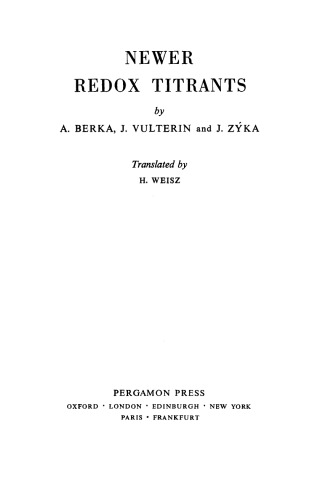 Newer Redox Titrants