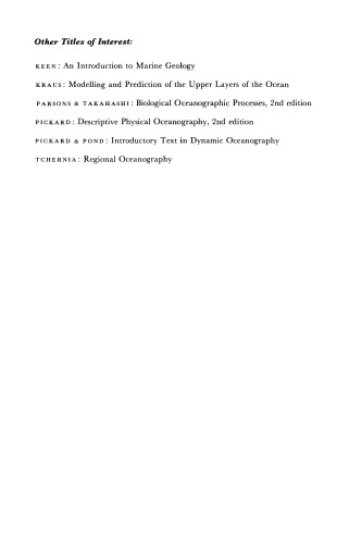 Elements of Physical Oceanography
