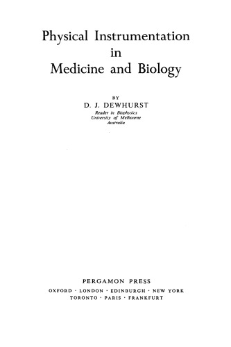 Physical Instrumentation in Medicine and Biology