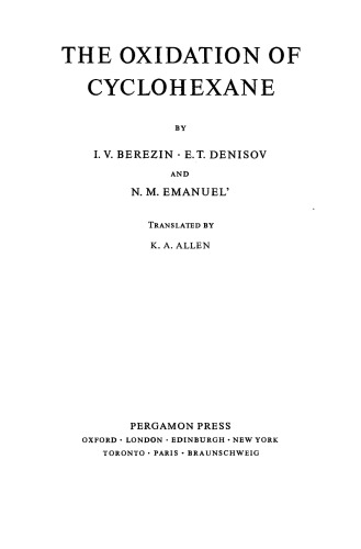 The Oxidation of Cyclohexane