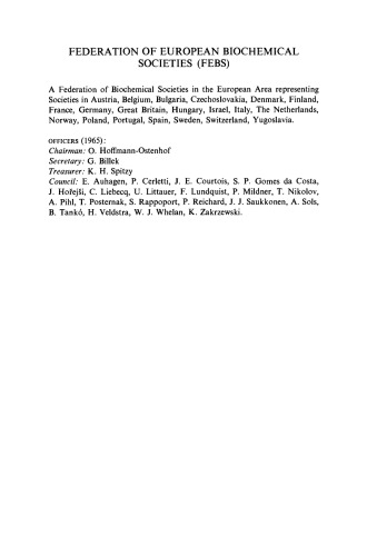 Biosynthesis of Aromatic Compounds. Proceedings of the 2nd Meeting of the Federation of European Biochemical Societies, Vienna, 21–24 April 1965