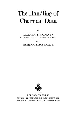 The Handling of Chemical Data