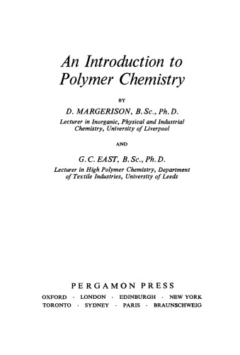 An Introduction to Polymer Chemistry