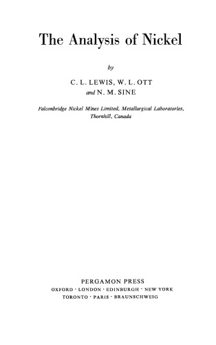 The Analysis of Nickel