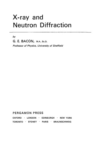X-ray and Neutron Diffraction