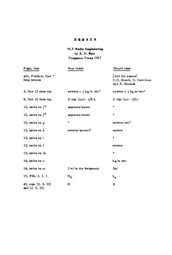 VLF Radio Engineering