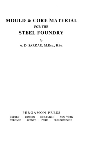 Mould & Core Material for the Steel Foundry