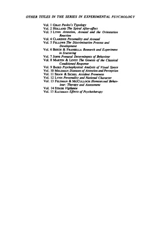 Research and Experiment in Stuttering. International Series of Monographs in Experimental Psychology