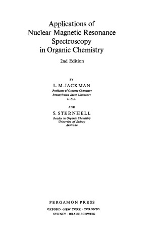 Applications of Nuclear Magnetic Resonance Spectroscopy in Organic Chemistry